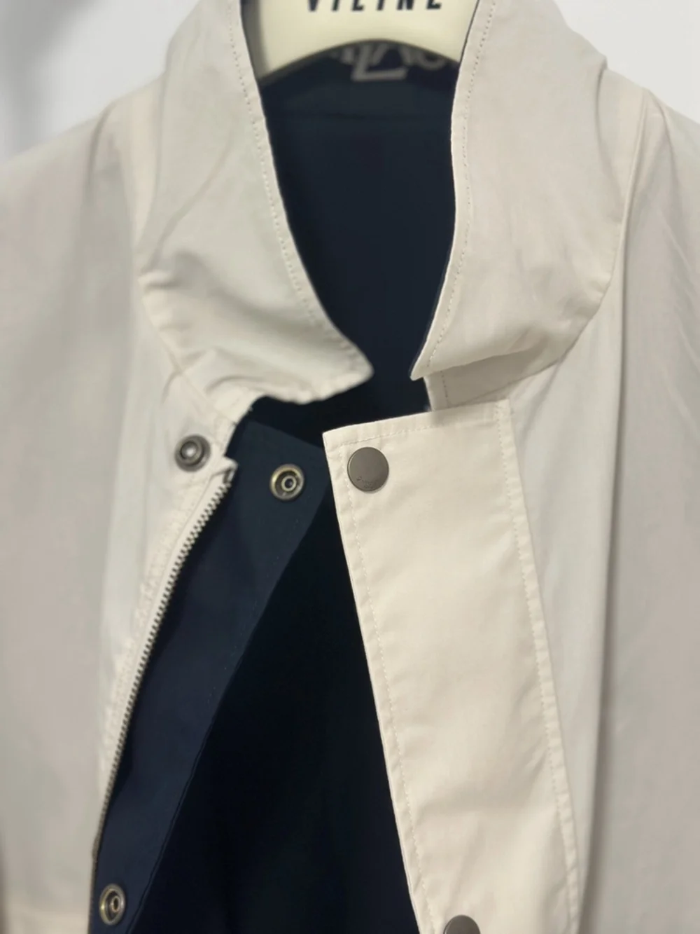 ✨Saint Laurent Reversible Stand Collar Cargo Pocket Jacket Off White